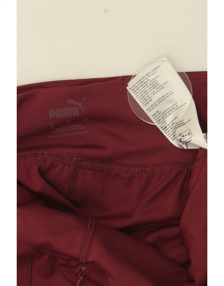 Pantaloni da tuta da donna Puma Joggers UK 8 Small Borgogna Poliestere