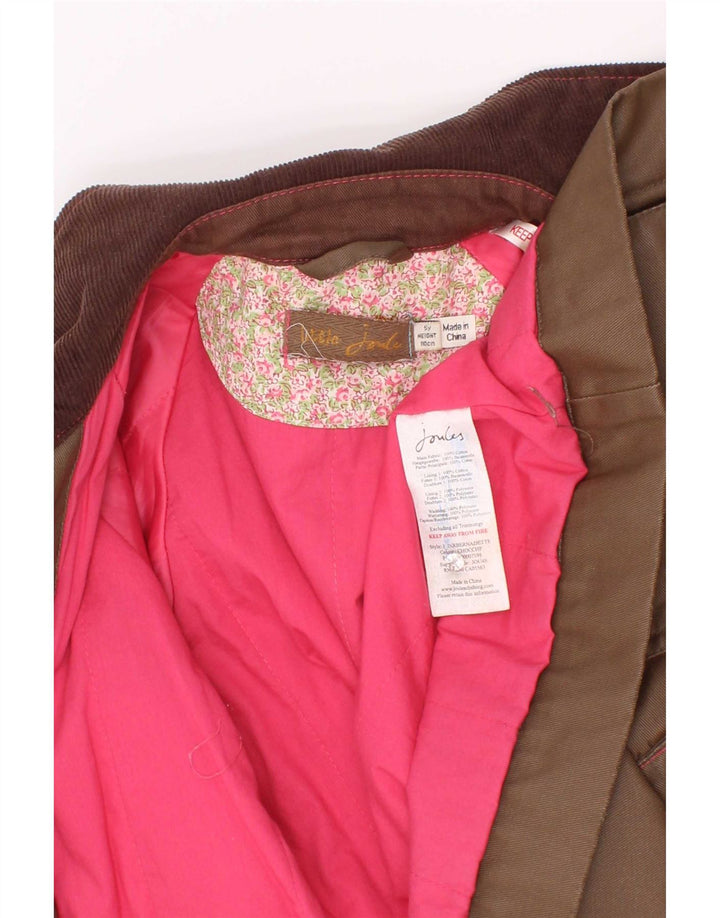 Giacca Joules Bambina In Cotone Cerato 4-5 Anni Marrone