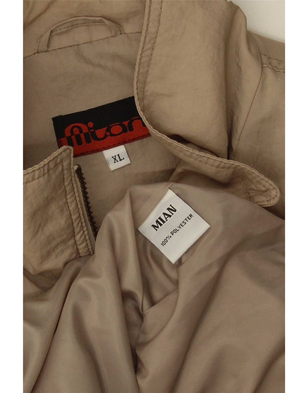 Giubbotto bomber da uomo vintage UK 42 XL Poliestere beige