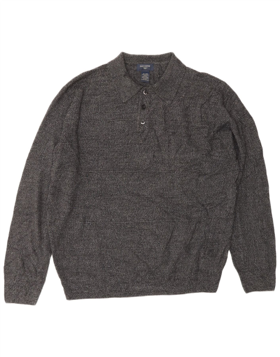 DOCKERS Maglione da uomo con collo alto XL in acrilico grigio
