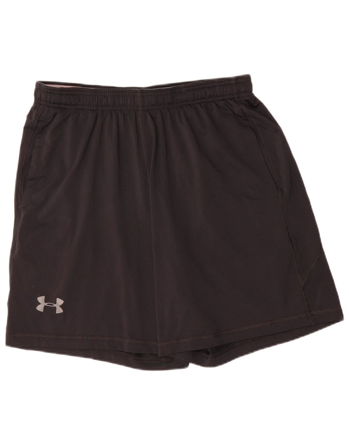 Pantaloncini sportivi da uomo Under Armour grandi in poliestere nero