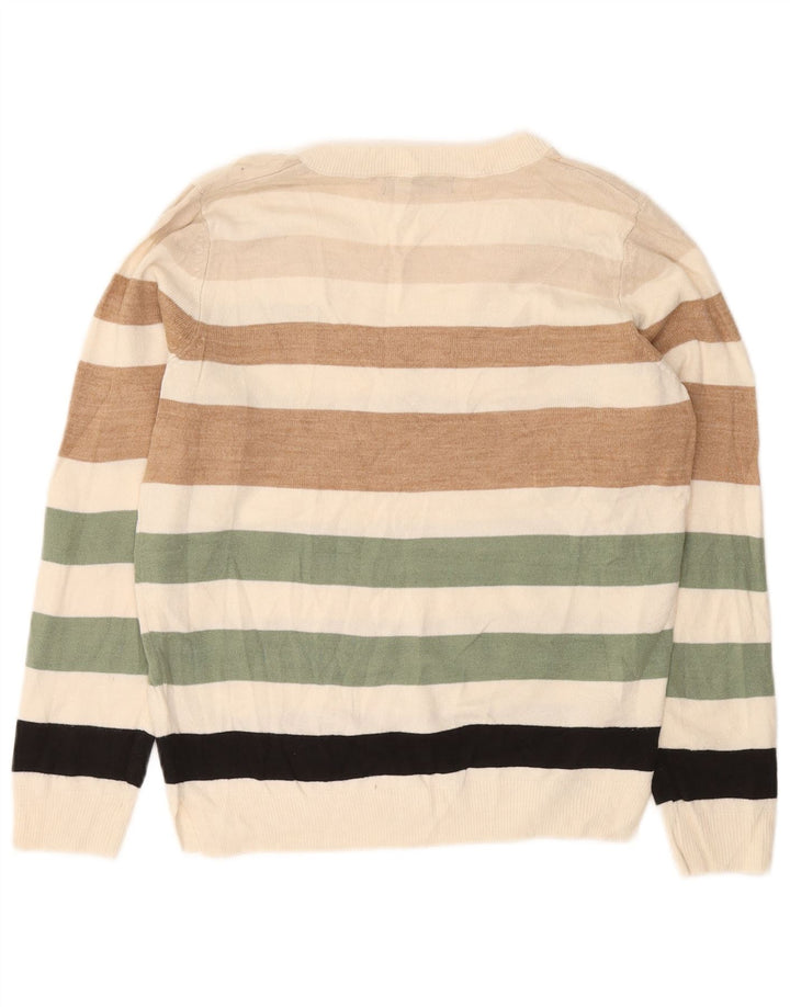 Maglione da uomo con scollo a V Marks & Spencer piccolo a righe multicolore