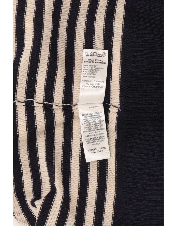 Maglione maglione girocollo da donna Marks & Spencer UK 14 grande blu navy