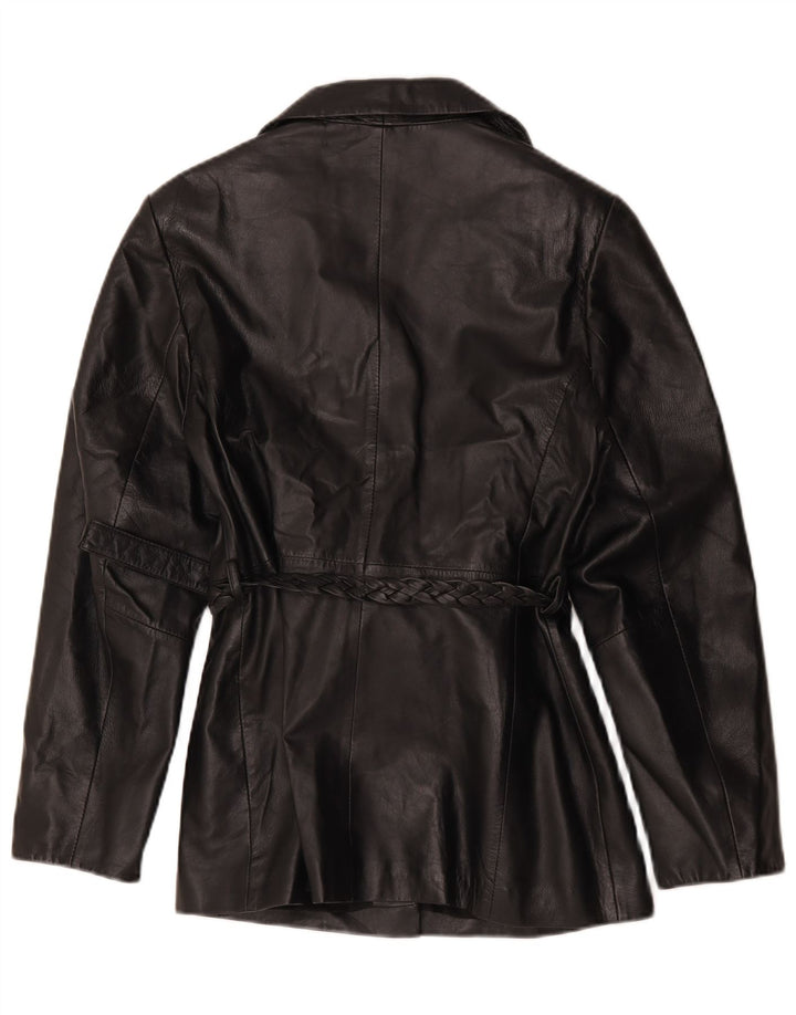 Giacca Blazer in Pelle da Donna a 3 Bottoni Conbipel IT 46 Large in Pelle Nera