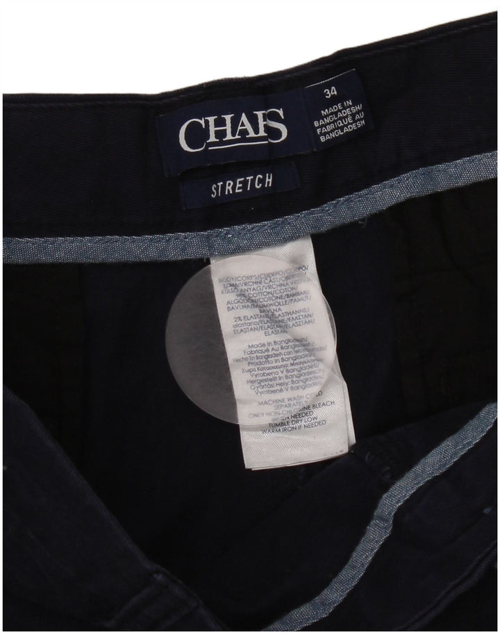 Pantaloncini chino da uomo Chaps W34 grandi in cotone blu navy