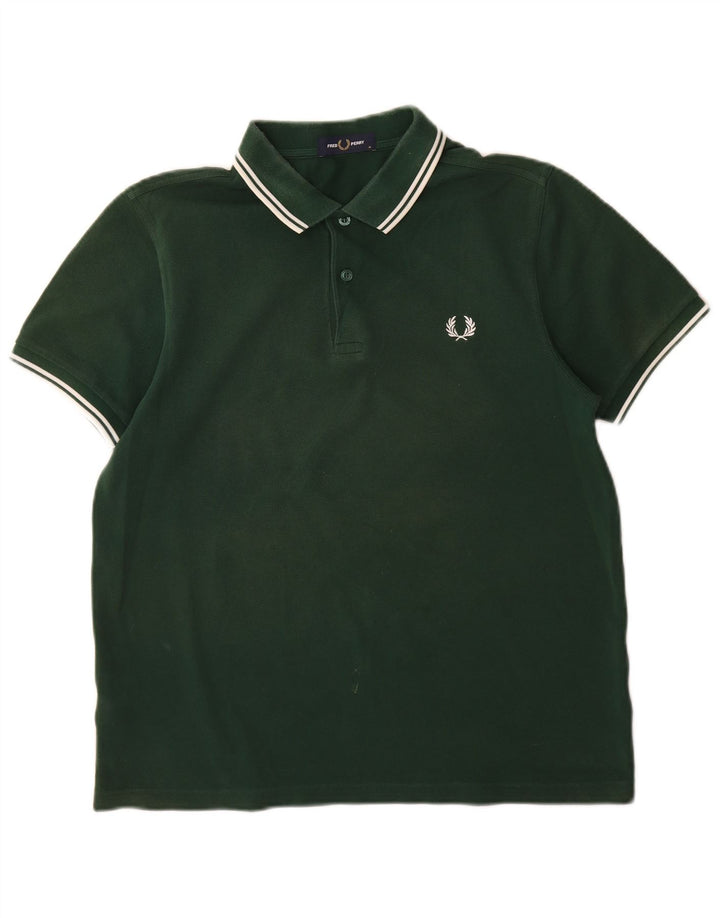 Polo da uomo Fred Perry in cotone verde medio