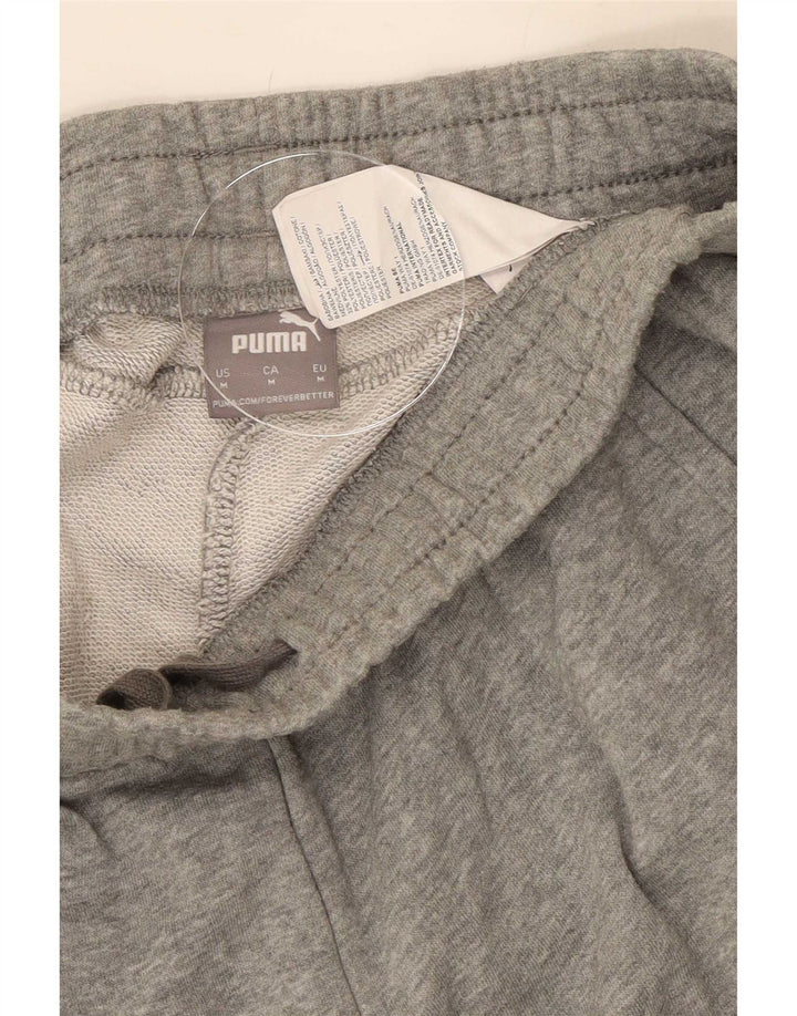 Pantaloncini sportivi grafici da uomo Puma in cotone grigio medio