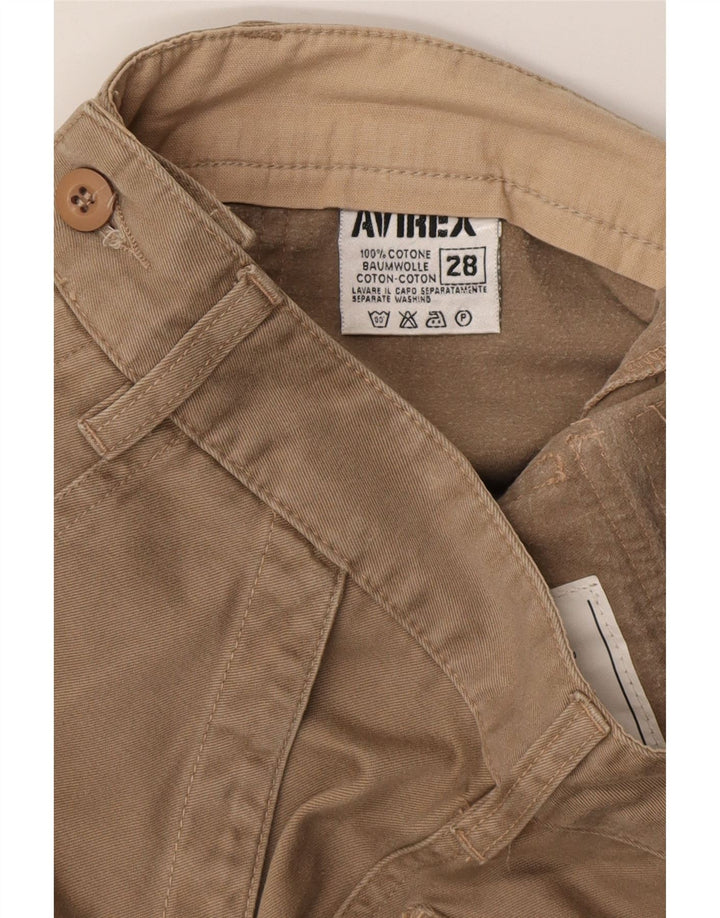 Pantaloni chino dritti da uomo AVIREX W28 L30 in cotone beige