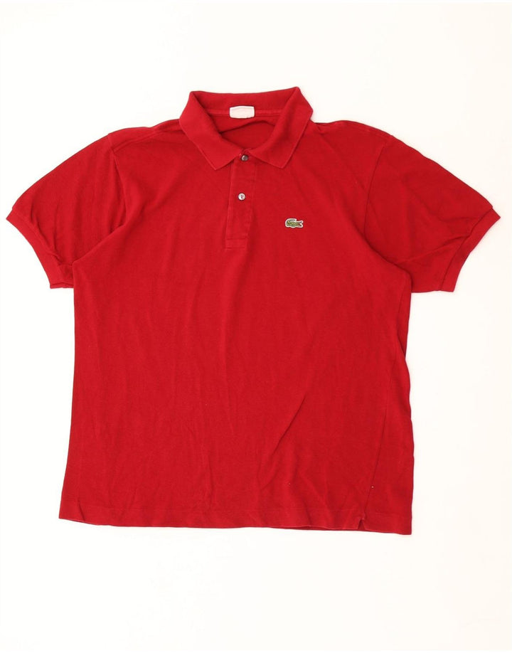 Polo da uomo Lacoste taglia 6 XL in cotone rosso