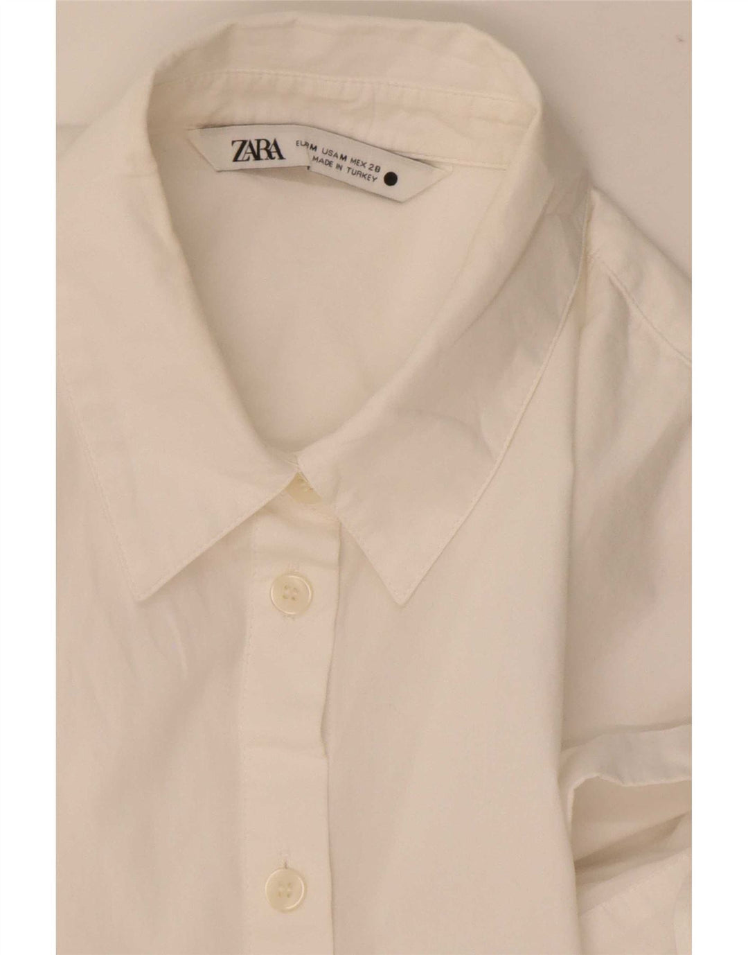 Camicetta con cravatta frontale da donna Zara UK 12 bianca media