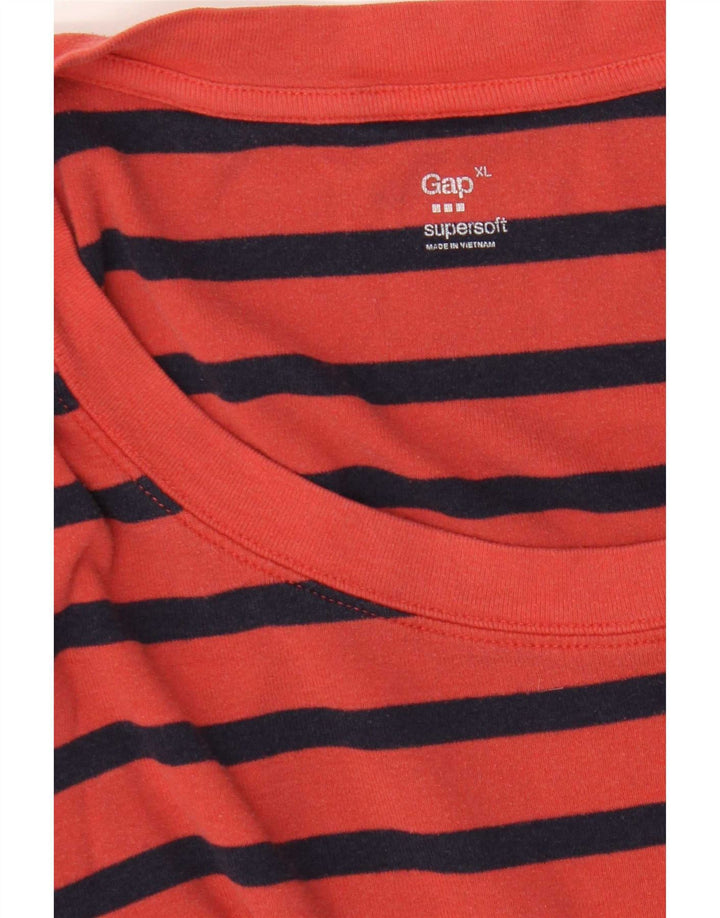 Gap Maglia a maniche lunghe da donna UK 18 XL Rossa a righe