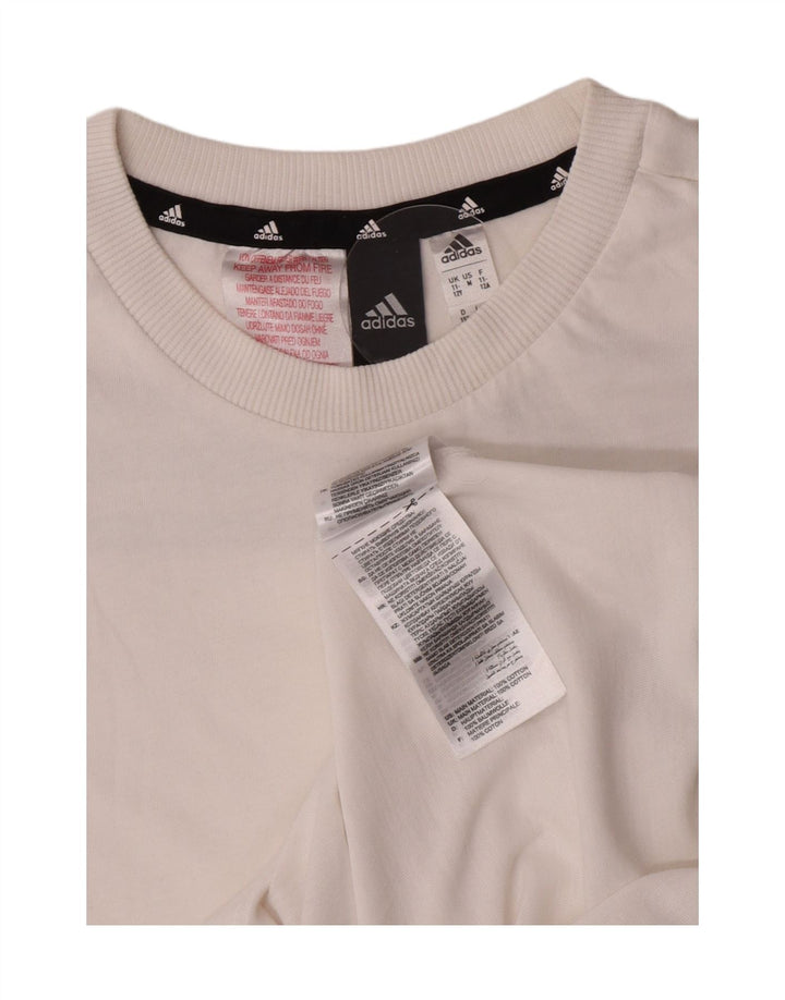 T-shirt Adidas da ragazzo Top 11-12 anni in cotone bianco