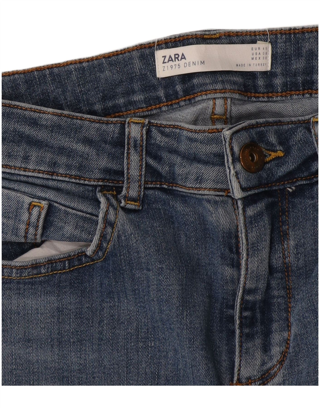 Jeans slim da donna Zara EU 40 medi W30 L29 Blu
