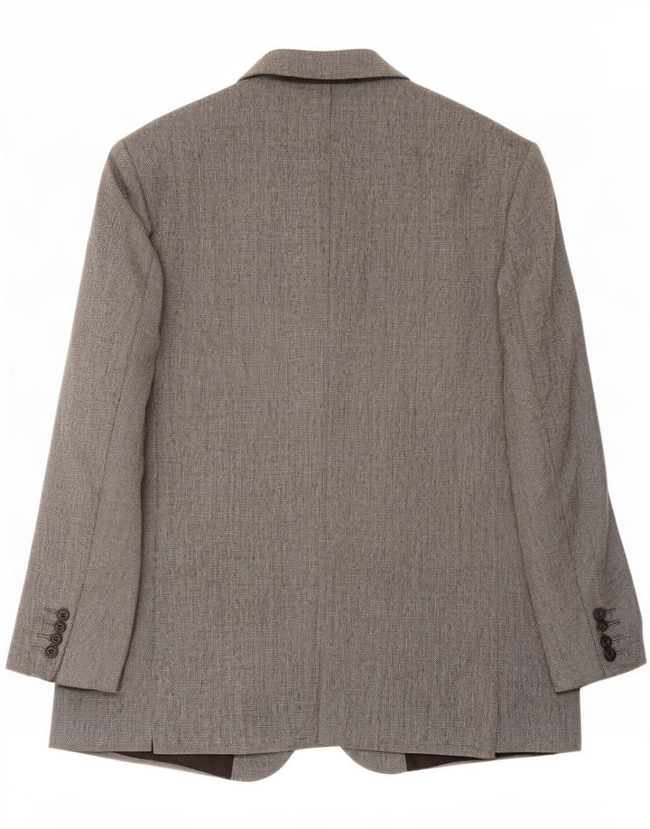 Giacca blazer a 2 bottoni da uomo Marks & Spencer UK 44 XL grigio lana vergine