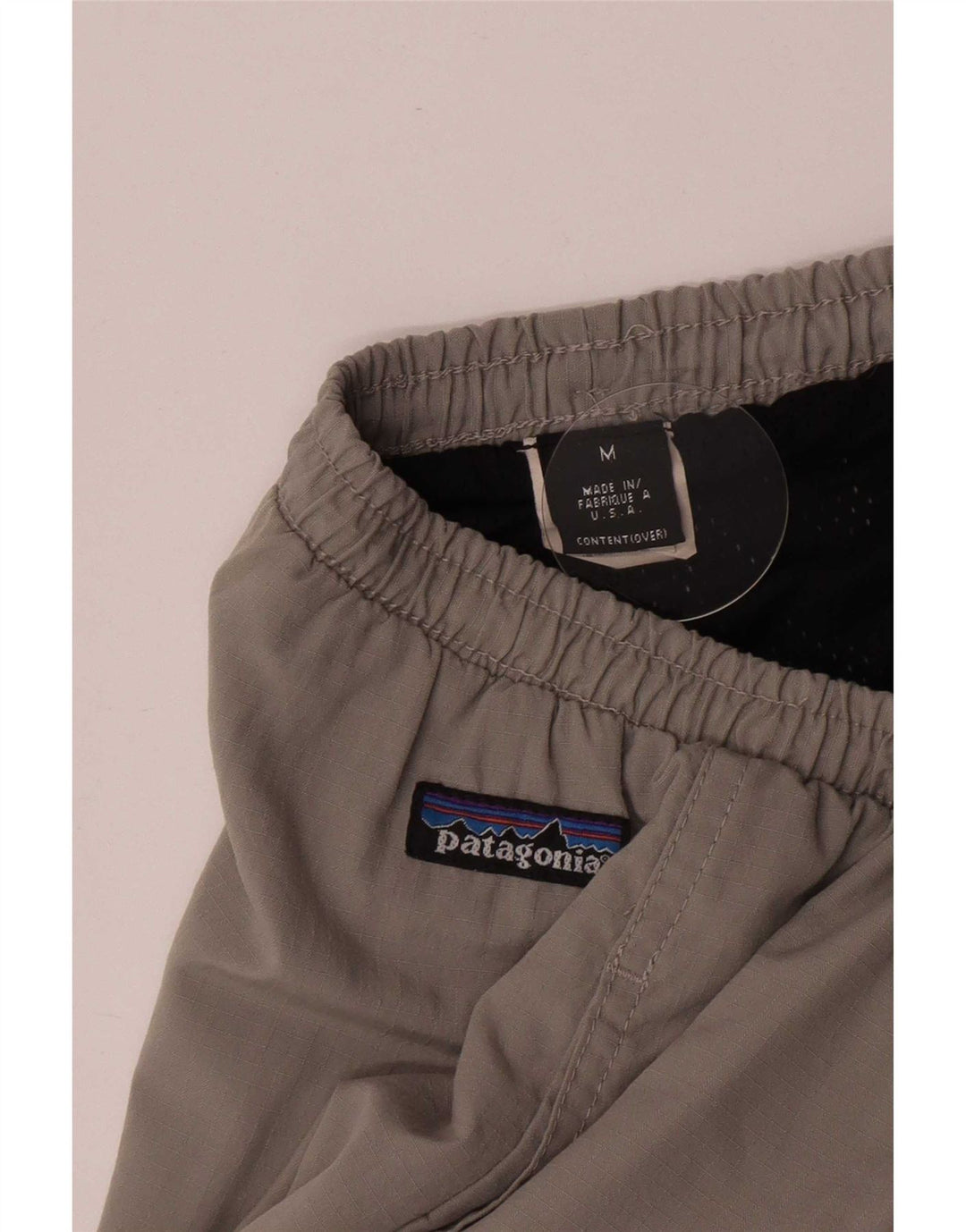 Pantaloncini sportivi da uomo Patagonia in nylon grigio medio
