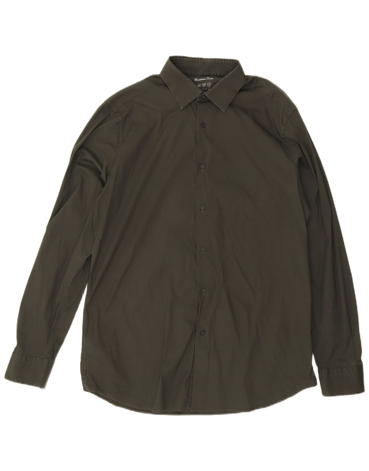 Camicia Uomo Massimo Dutti Large Verde Cotone