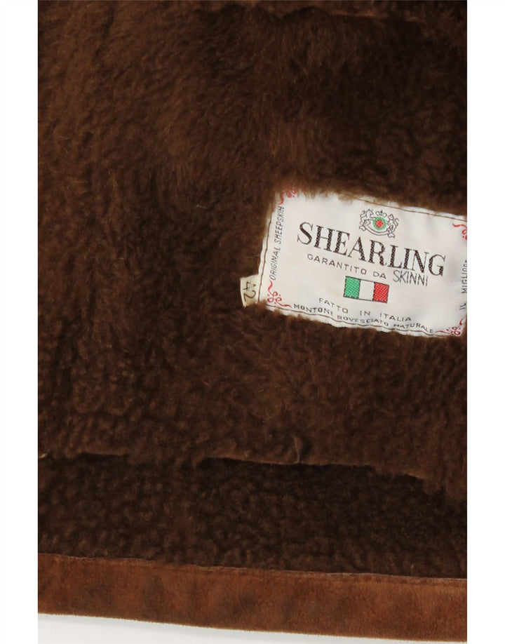 Cappotto oversize in shearling vintage da donna IT 42 Shearling marrone medio