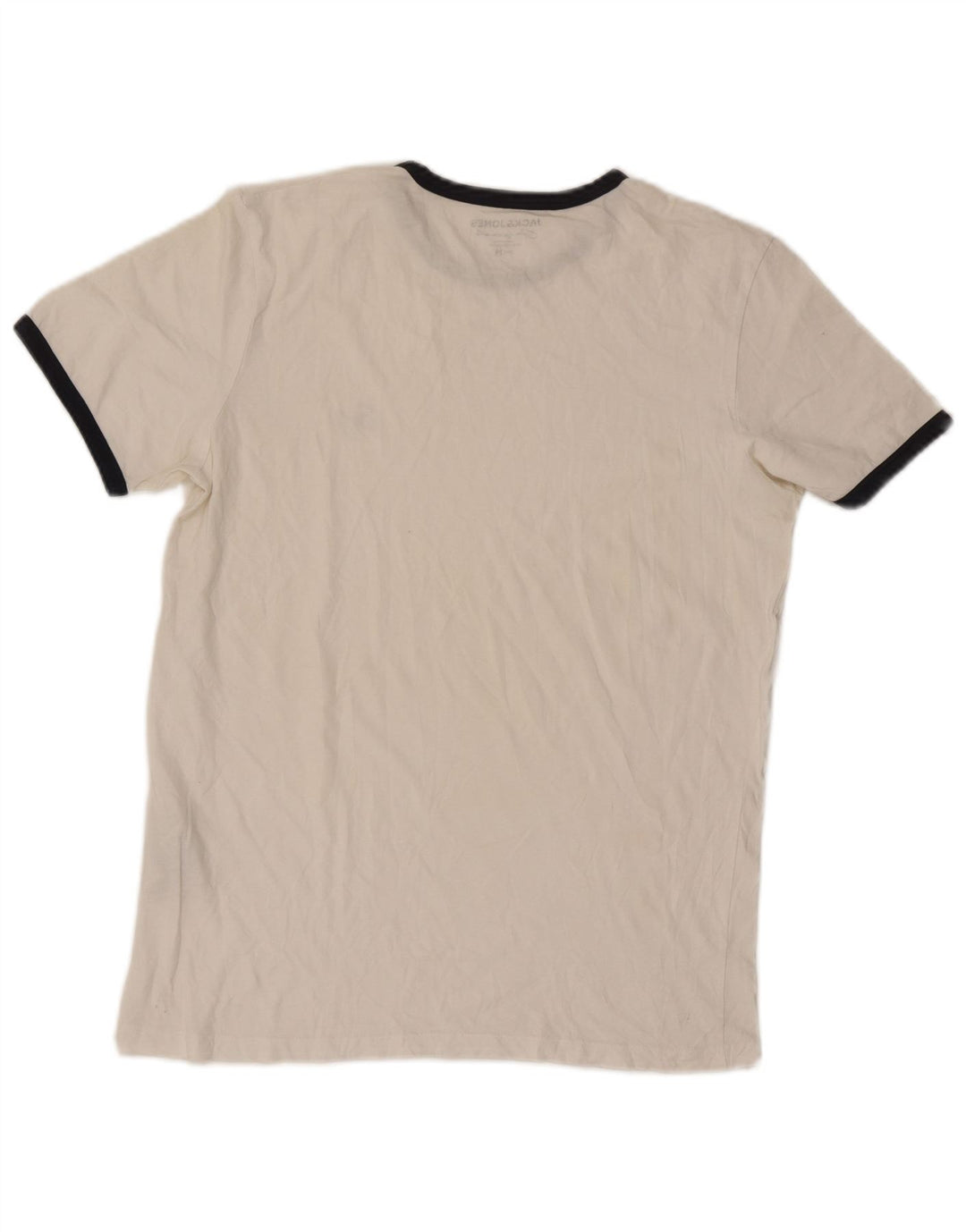 Jack & Jones T-shirt da uomo Top in cotone a righe bianche medie