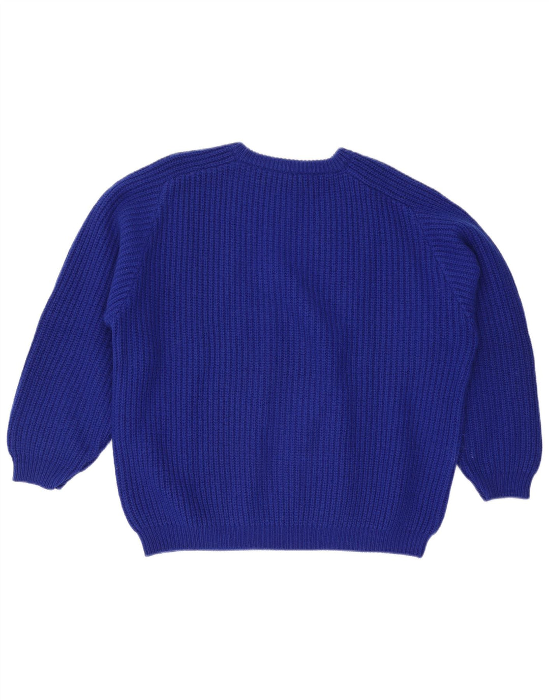 Maglione da uomo con scollo a barca Benetton IT 52 Large in lana blu