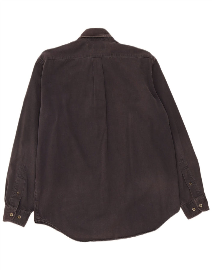 Camicia da uomo Marlboro Classics piccola in cotone grigio