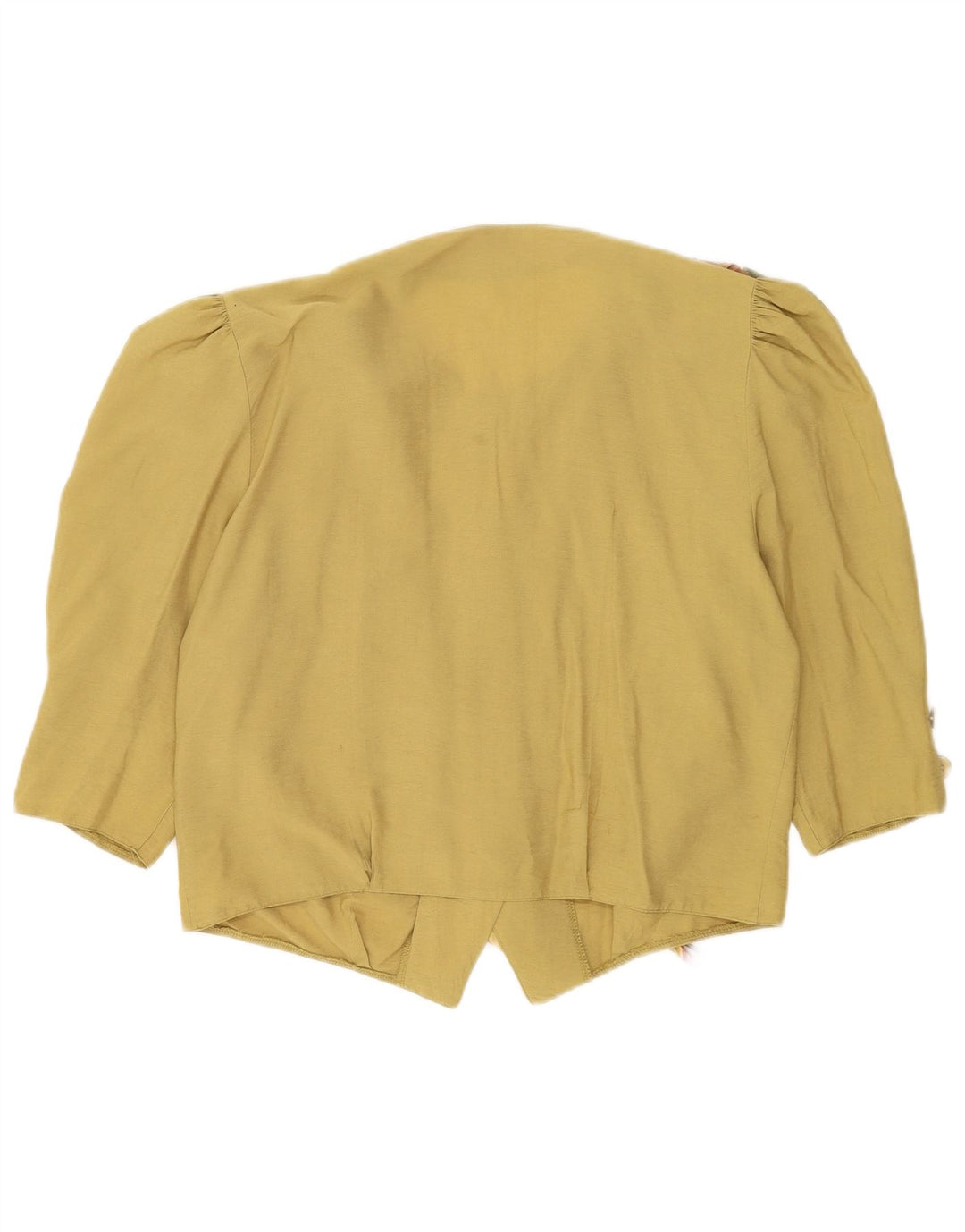 Giacca blazer vintage da donna con maniche a 3/4 e 5 bottoni UK 16 grande verde