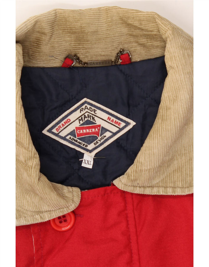 CARRERA Mens Windbreaker Jacket UK 44 2XL Red Nylon Vintage Carrera and Second-Hand Carrera from Messina Hembry 