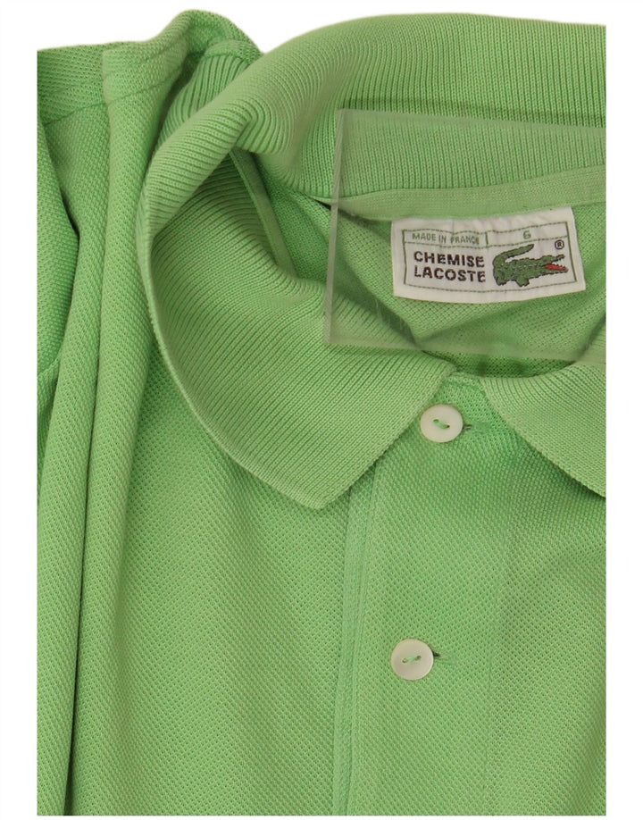 Polo da uomo Lacoste taglia 6 grande in cotone verde classico