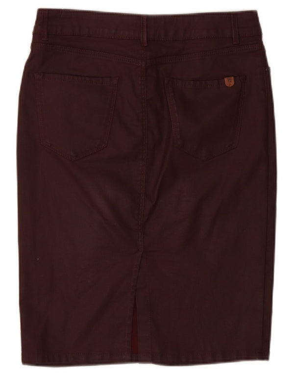 Gonna tubino da donna Massimo Dutti W28 cotone bordeaux medio