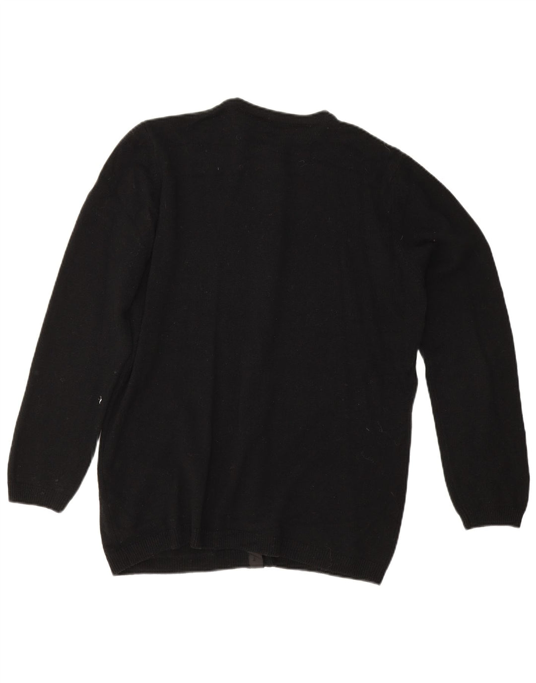 Maglione cardigan da donna Marks & Spencer UK 14 Lana d'agnello nera grande