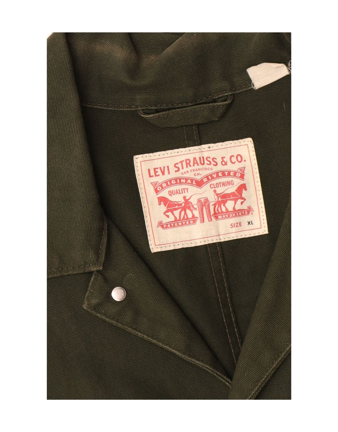 Giacca utility da uomo Levi's UK 42 XL cotone kaki