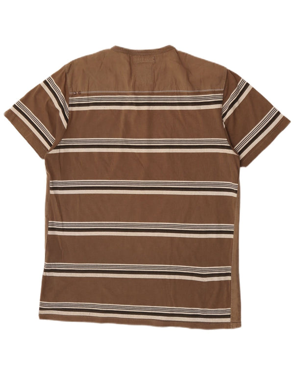 Jack & Jones T-shirt grafica da uomo Top XL in cotone a righe marroni