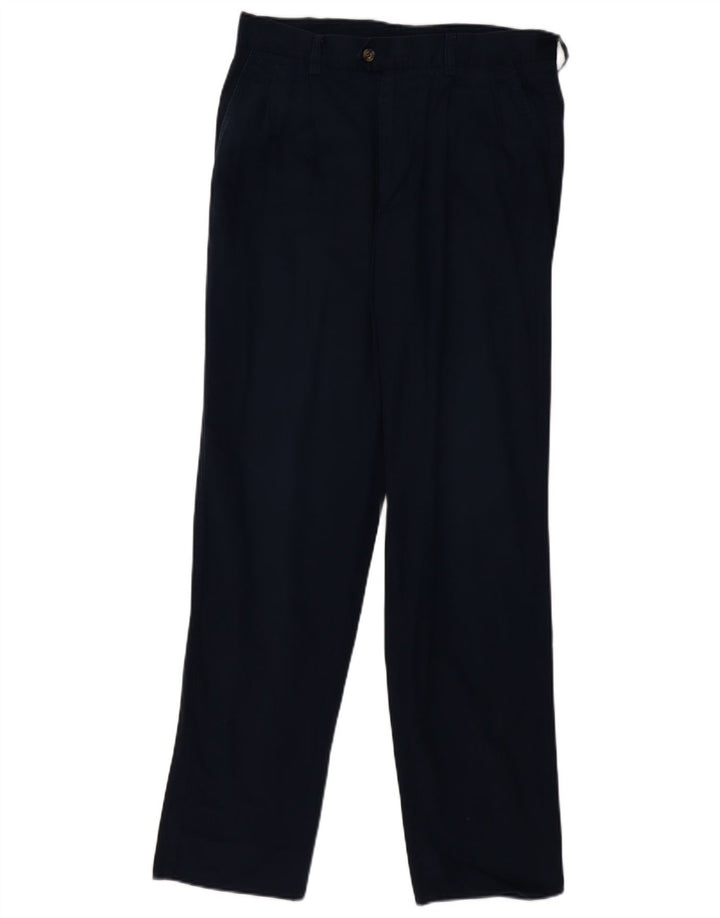 Pantaloni da abito dritti da uomo Belfe & Belfe medi W32 L32 blu navy