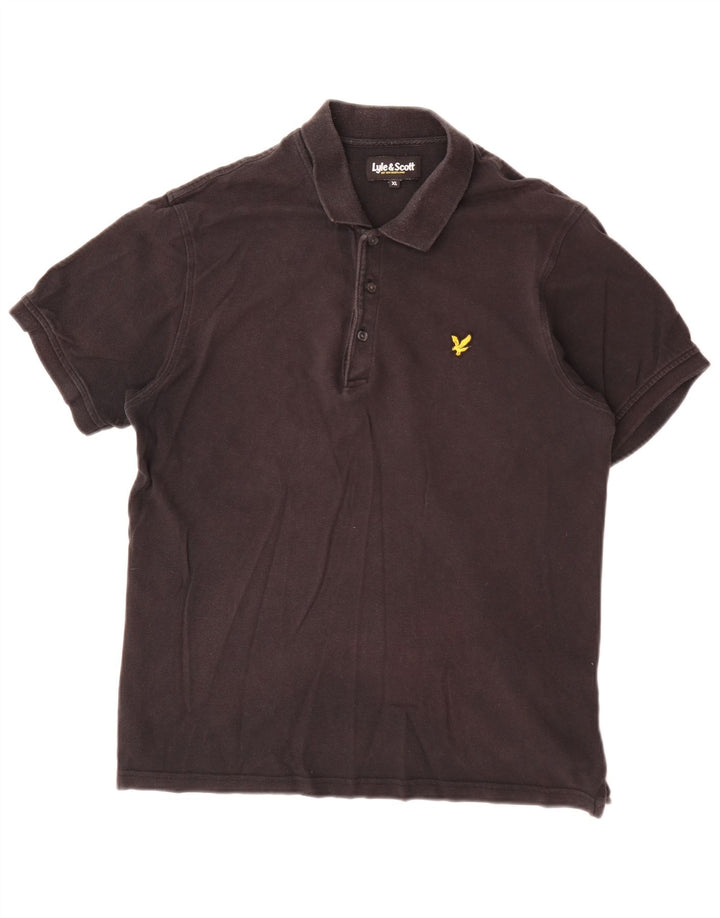 Polo da uomo Lyle & Scott XL in cotone nero