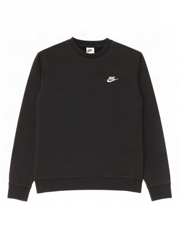 Felpa Nike Uomo Maglia Media Cotone Nero