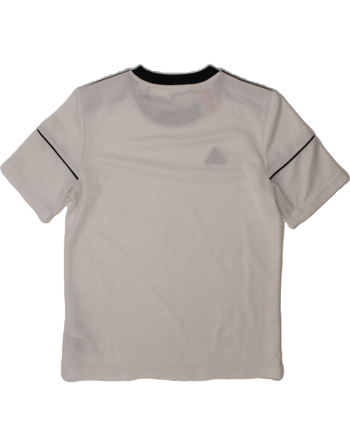 ADIDAS Boys Climalite Graphic T-Shirt Top 11-12 Years Medium  White Vintage Adidas and Second-Hand Adidas from Messina Hembry 