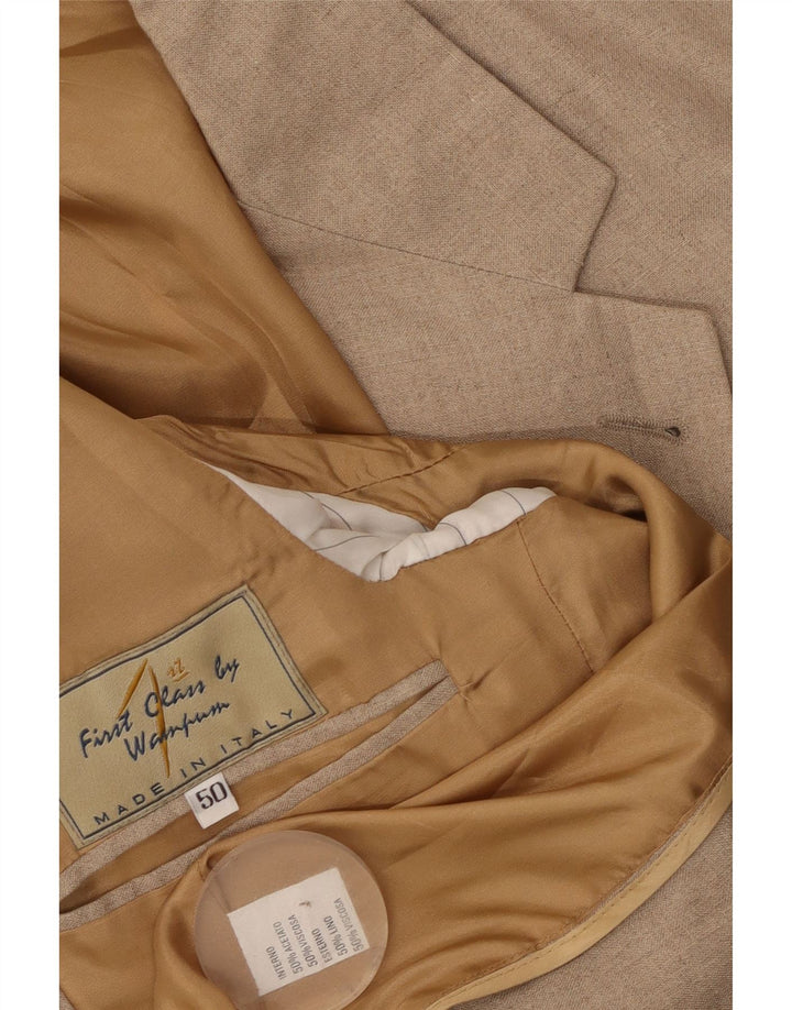 Giacca blazer da uomo a 2 bottoni Wampum IT 50 grande lino beige