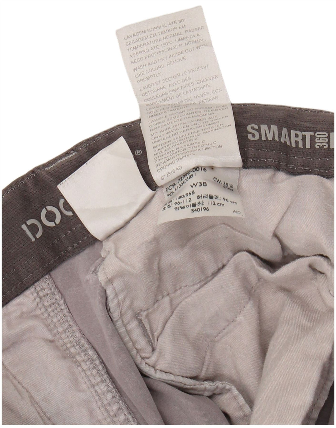 DOCKERS Pantaloncini chino da uomo W38 XL in cotone grigio