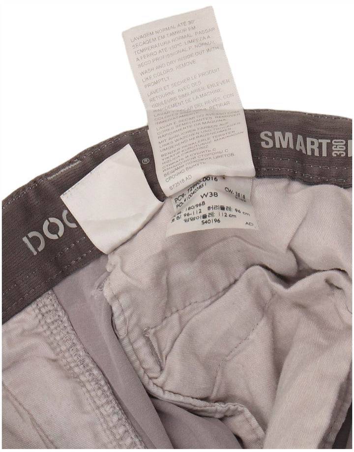 DOCKERS Pantaloncini chino da uomo W38 XL in cotone grigio
