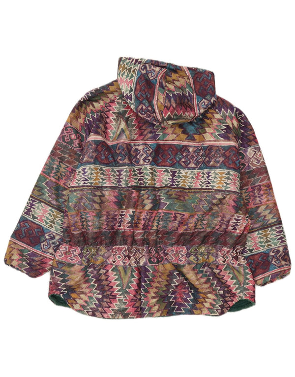 Giacca a vento con cappuccio da donna Crazy Idea UK 14 media multicolore
