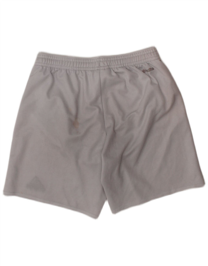 Pantaloncini sportivi ADIDAS Climalite da ragazzo 9-10 anni in poliestere bianco