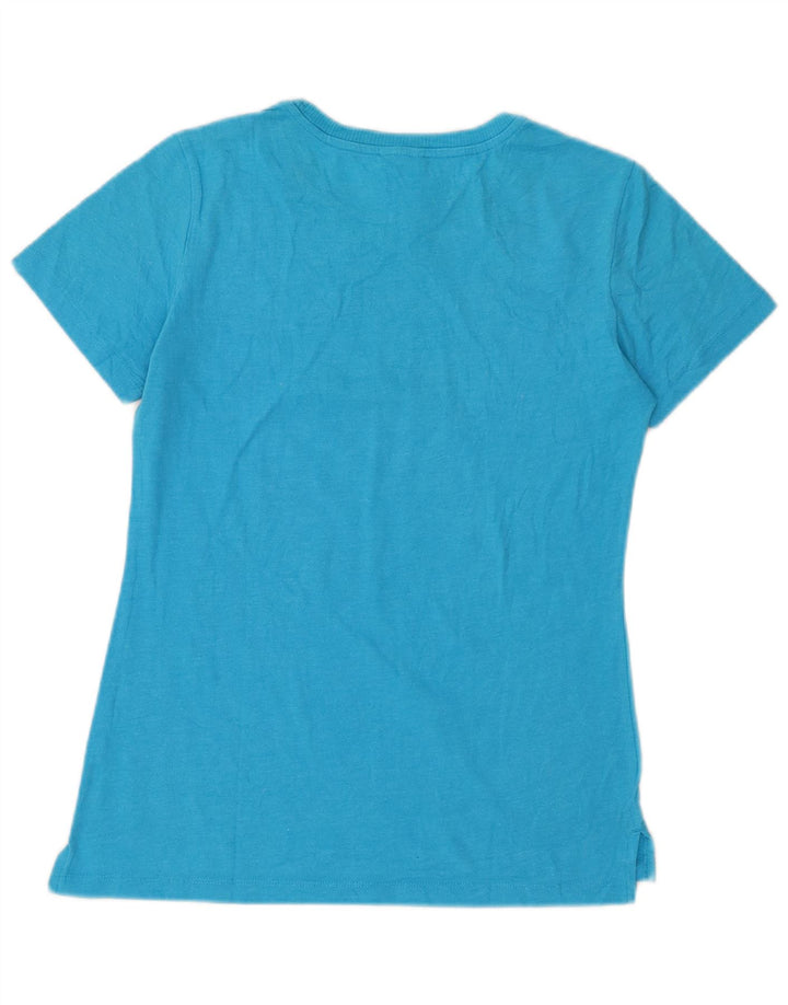 CHAMPION T-shirt grafica da donna Heritage Fit UK 12 Blu medio