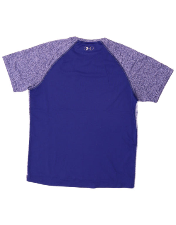 T-shirt da uomo UNDER ARMOUR Heat Gear Top grande blu screziato