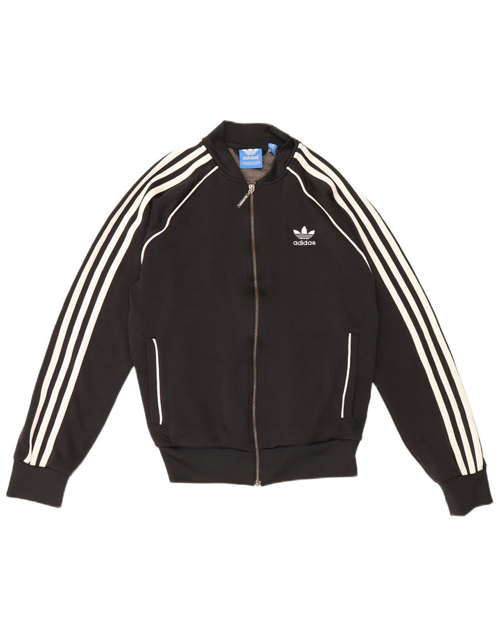 Giacca da tuta da donna Adidas UK 14 Medium Nero Poliestere