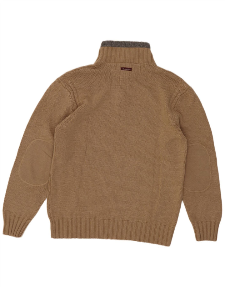 Maglione da uomo con collo con zip Marlboro Classics Beige medio