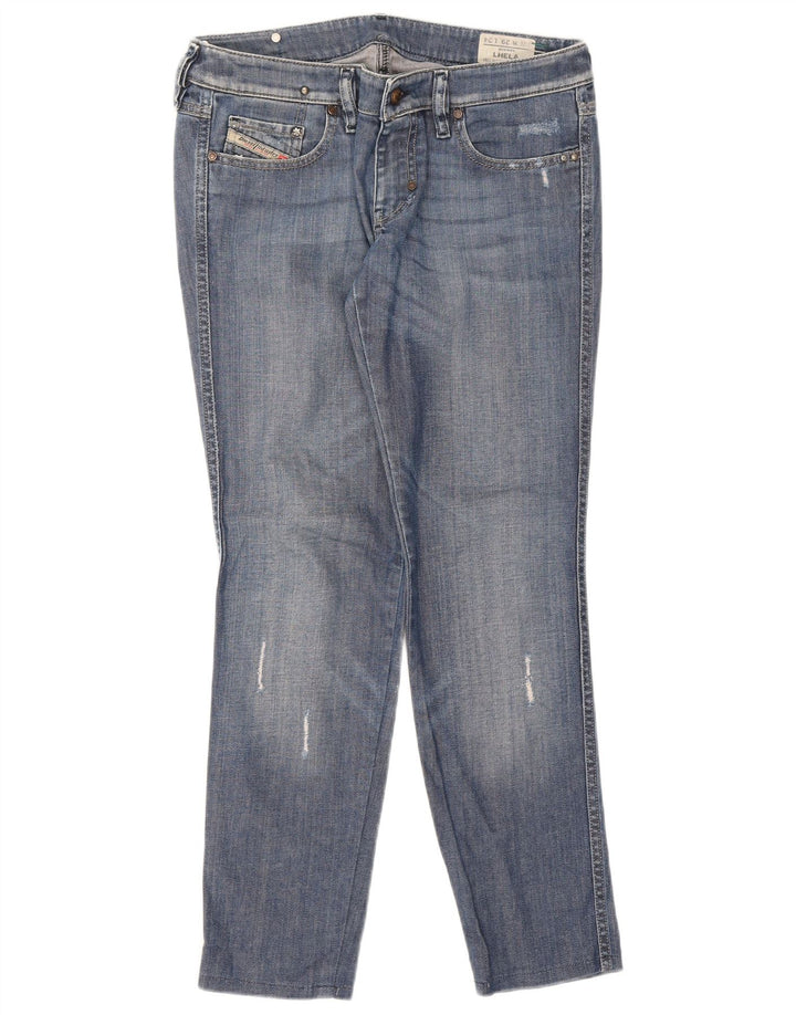 Jeans slim da donna Diesel Lhela effetto consumato W29 L28 cotone blu