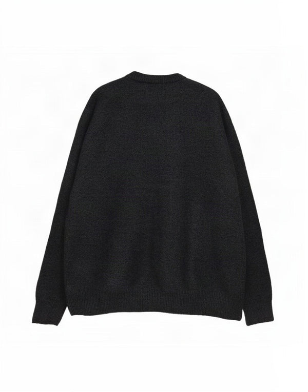 Maglione maglione girocollo da uomo Zara grande in acrilico blu navy