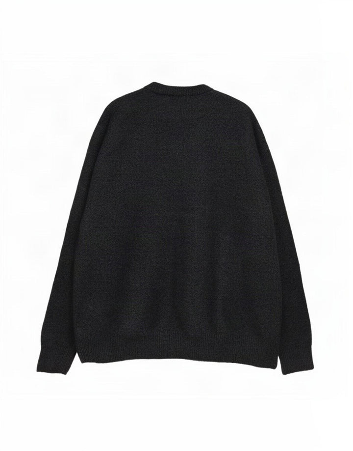 Maglione maglione girocollo da uomo Zara grande in acrilico blu navy