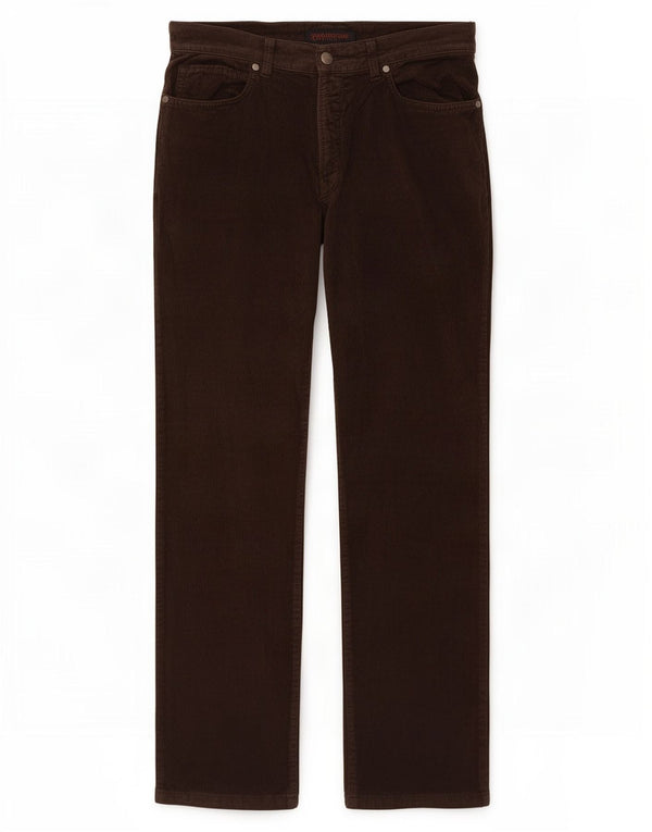 Pantaloni Trussardi Uomo Dritti in Velluto a Coste W34 L27 Marrone