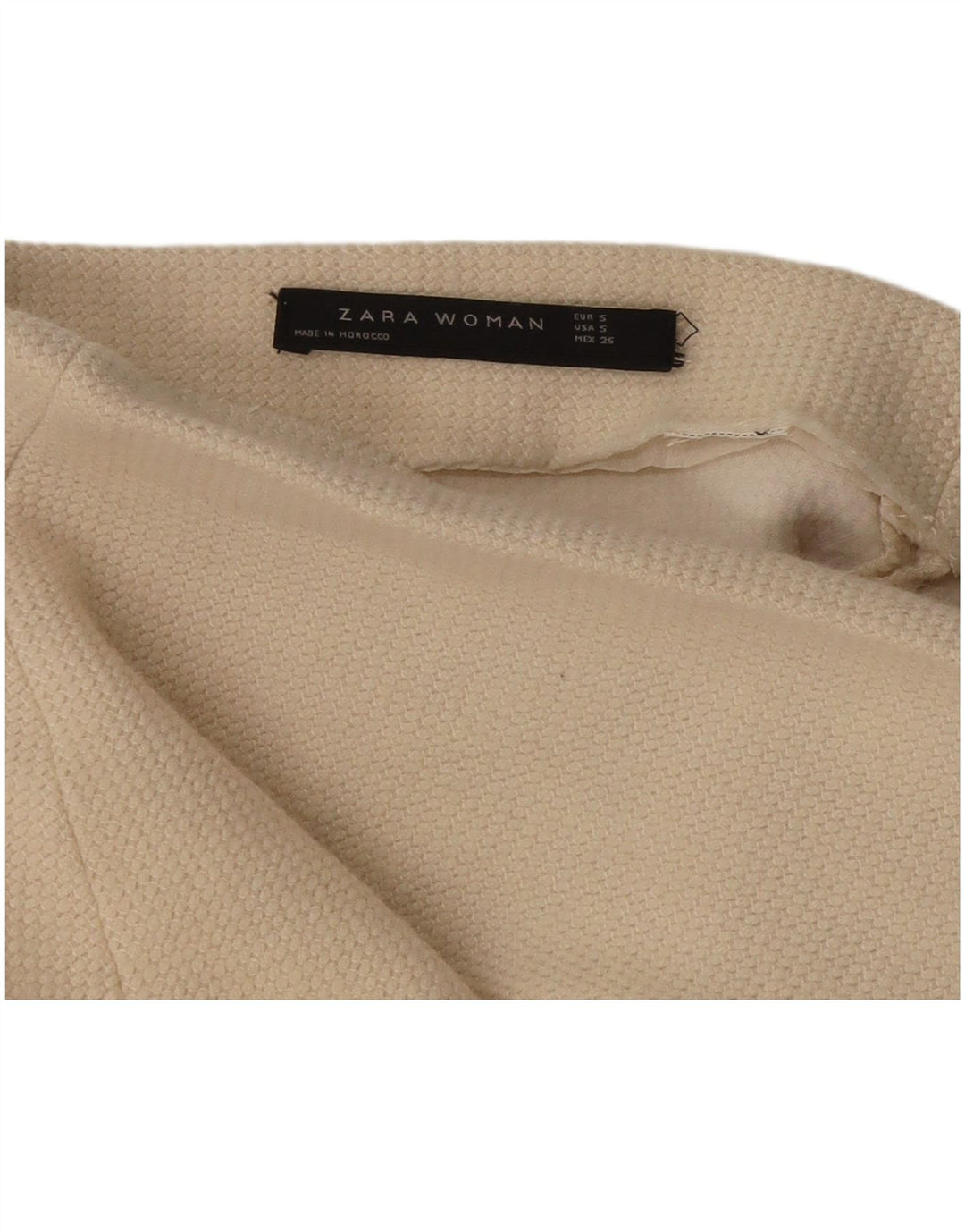Gonna a trapezio in maglia da donna Zara piccola W26 Beige