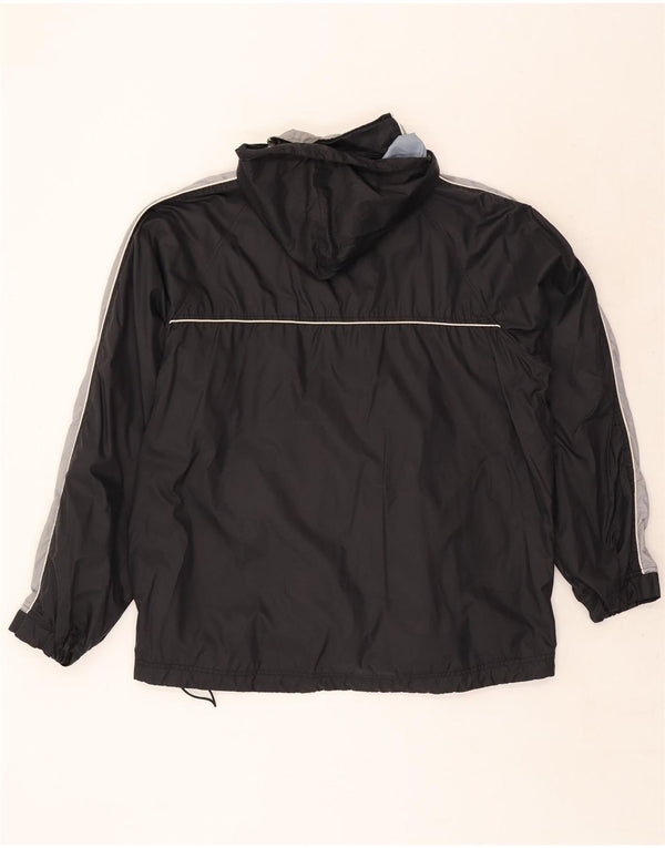 Giacca antipioggia con cappuccio Nike da uomo UK 45/47 XL Nylon color block nero